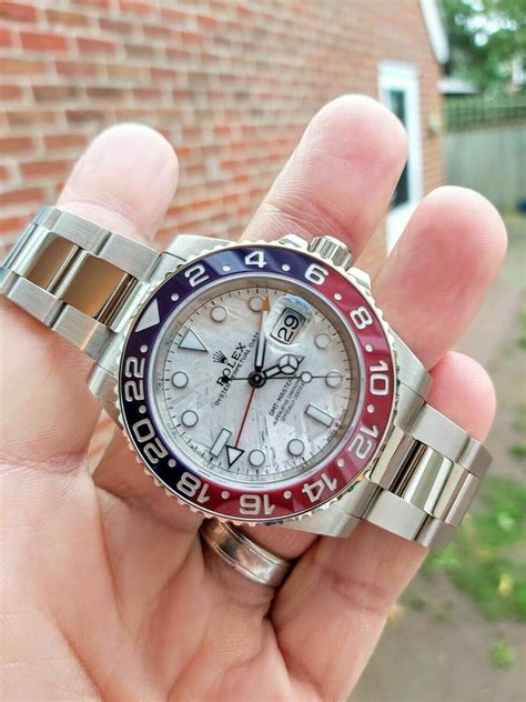 rolex watches with meteorite dials|rolex gmt meteorite retail price.